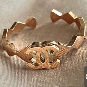 Spikey Adjustable Ring In Rose Gold Plated, New